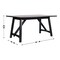 Flash Furniture Everly 60in. Solid Wood Trestle Base Dining Table, Farmhouse Style Table w/Seating for 6, Black KER-T-851-BLK-60-GG - alternate 2